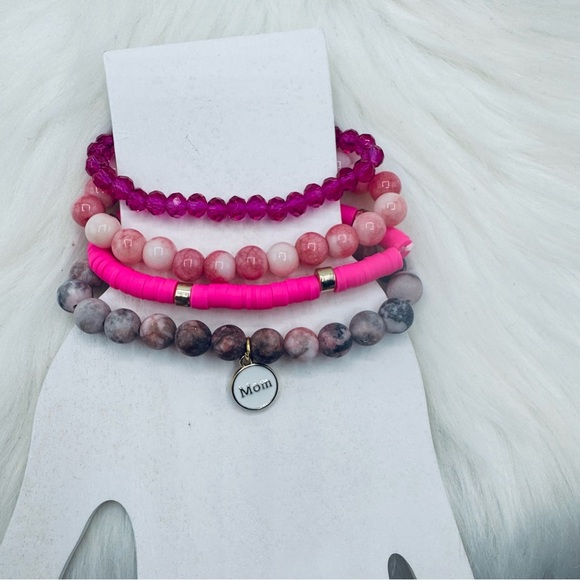 Pink theme Mom Arm Candy Beaded Bracelet - Picture 5 of 7